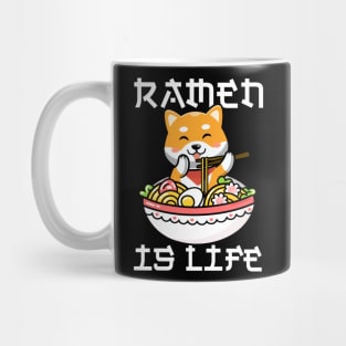 Ramen is Life Kawaii Shiba Dog Anime Tee Japanese Ramen Mug